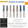 thumbnail image 4 of Carbide End Mill Milling Cutter Alloy Coating Tungsten Steel Cutting Tool Maching Endmill 1-20mm , High Precision, 4 of 5