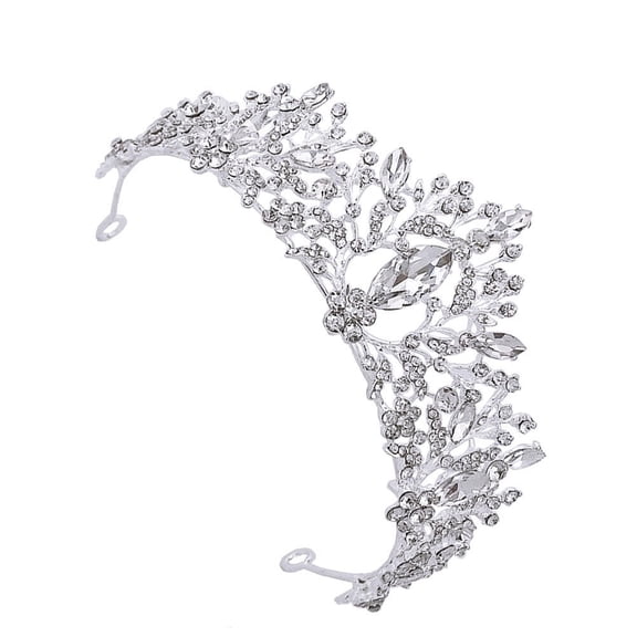 LEORX wedding headpiece for women crown decoration for party silver 1Pcs