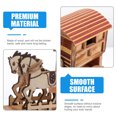 thumbnail image 2 of Shisuyan Music Carriage Wooden Vintage Design Light Brown 1Pcs 8.1x6.1x3.5in, 2 of 8
