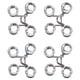 thumbnail image 5 of 16 Uds. De alfileres de botón, reutilizables, resistentes, duraderos, desmontables, diseño de ranura para tarjeta, práctico botón de Jean, diamantes de imitación blancos pequeños, 5 of 5