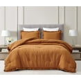 thumbnail image 2 of Chezmoi Collection Nora 2-Piece Spice Ruffled Edge Trim Microfiber Comforter Set, Twin Size, 2 of 9