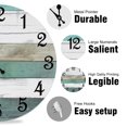 thumbnail image 3 of Wall Clock Silent Non Ticking Wall Clocks Battery Operated, Teal Rustic Clock Decorative for Kitchen Bathroom Bedroom Living Room(12 In), 3 of 8