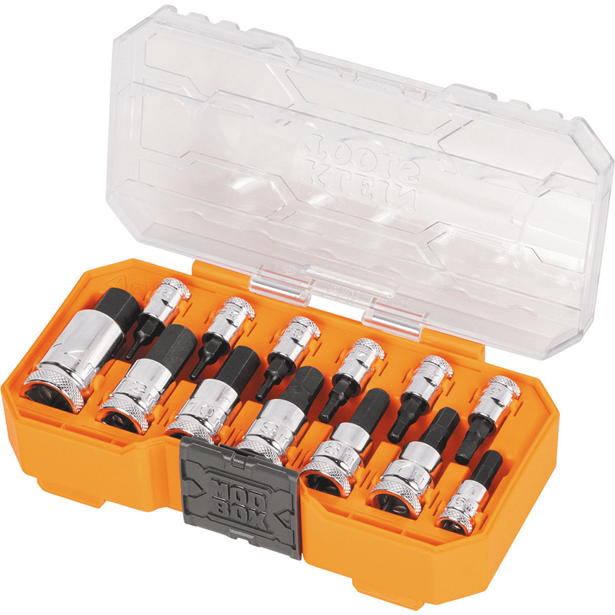 Klein Tools Knurled Hex Bit Socket Set, Metric, 13-Piece