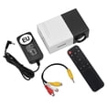 thumbnail image 1 of Mini Stylish Home Theater Portable LED Projector Multimedia Player Black White, 1 of 4