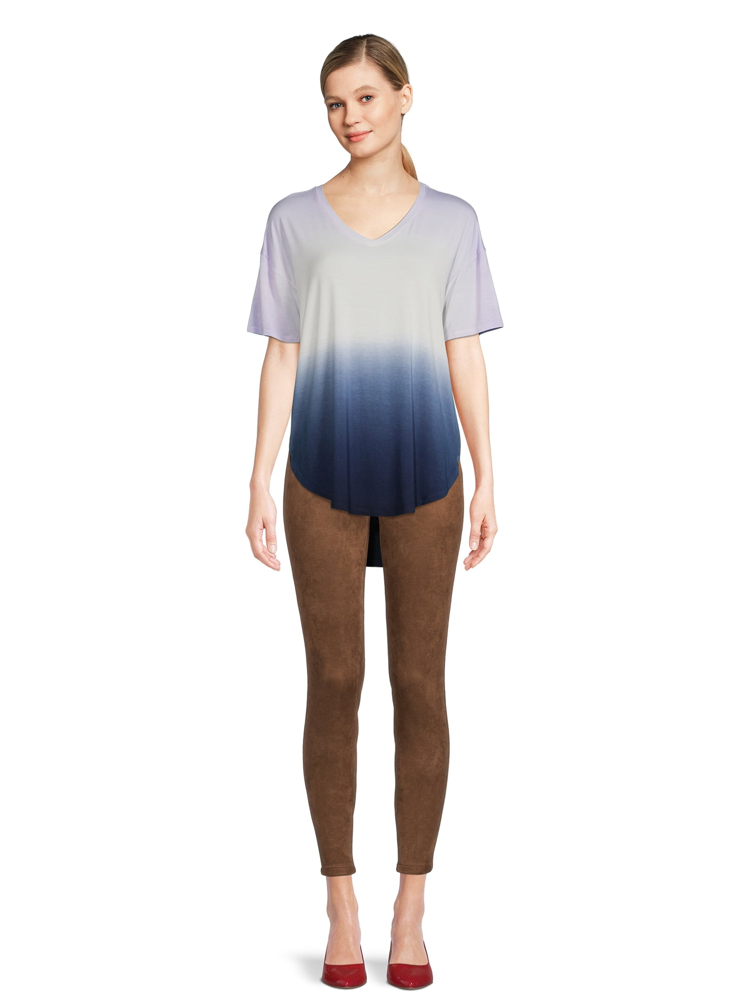Time and Tru Women's V-Neck Tunic T- Shirt