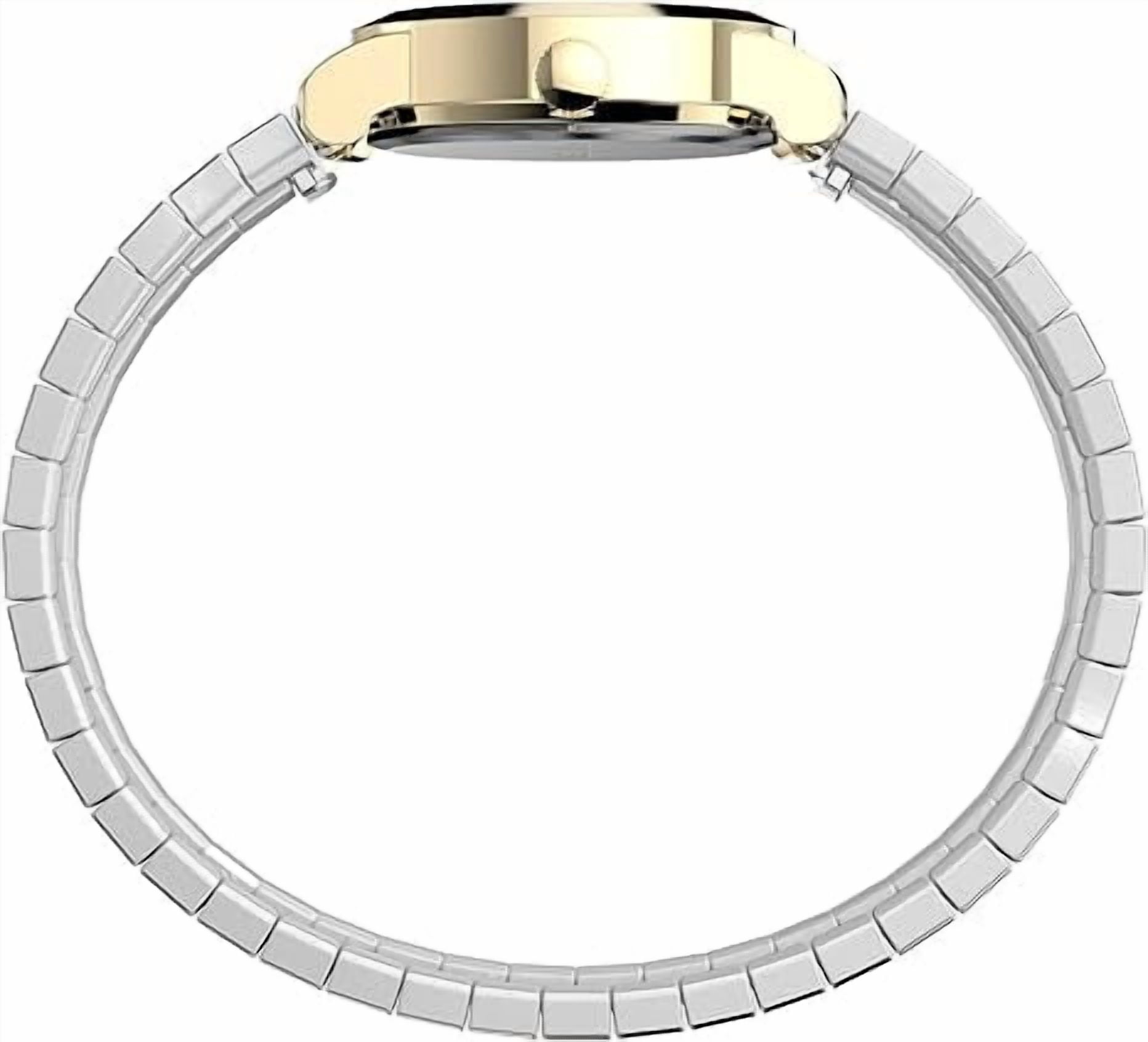 Timex Women's Cavatina 18mm Watch - Two-Tone Expansion Band Mother of Pearl Dial Gold-Tone Case