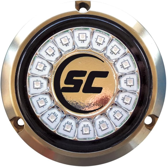Lámpara submarina para barcos Shadow-Caster SCR-16 LED de 60 W, color blanco brillante