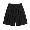 thumbnail image 4 of OSOLU Solid Color Men's Cozy Shorts Summer Loose Fit Comfortable Elastic Waist Breathable Lightweight Outdoor Wear Everyday Comfort Versatile Bottoms, 4 of 5