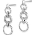thumbnail image 2 of 14K White Gold Diamond Fancy Dangle Earrings (26 X 9) Made In India em3719-016-wa, 2 of 5