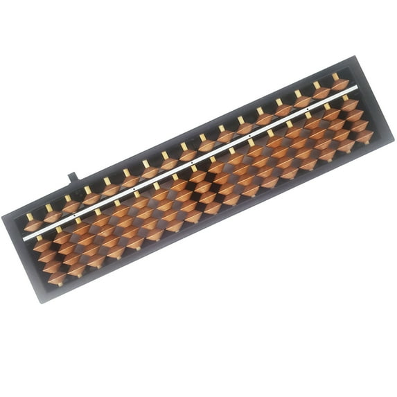 Vaupan Digit Standard Abacus Soroban Professional 17 Column (10.2 inch) Math Abacus, Math Calculating Tool with Reset Button for Adults Kids (Brown)