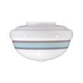 thumbnail image 2 of B&P Lamp® 4" Fitter, "Schoolhouse" Shade W/Turquoise Band, 10" Dia., 7" Drop, 2 of 2