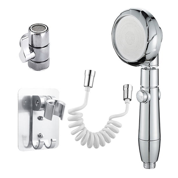 Billuyoard Grifo Cabezal de ducha Boquilla de rociado de pared ajustable Reemplazo de grifo Colgando de cabello Herramienta de rociador de bañera Juegos de accesorios de baño No.03