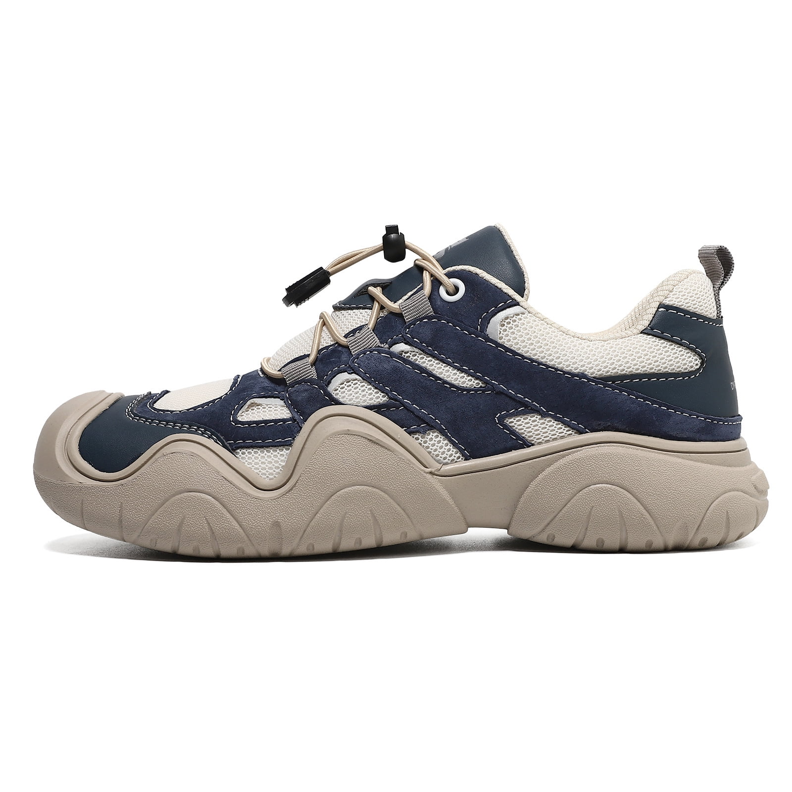 ZELAND Men's & Women's Big Size Genuine Leather Casual Outdoor Hiking Shoes - Breathable, Anti-Slip, Low Top Athletic Sneakers for All Seasons