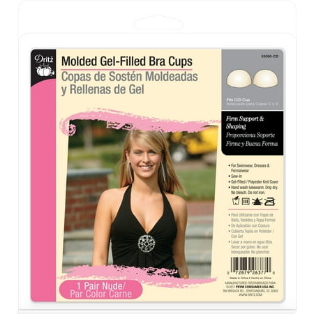 UPC: 0072879263770 | Dritz Molded Gel-Filled Bra Cups C/D 1 Pair Nude