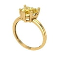 thumbnail image 2 of 2 ctw Solitaire Anniversary Ring for Women | Heart Cut Natural Citrine | Hyperallergenic Solid 18K Yellow Gold, 2 of 5