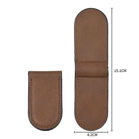 Slim Genuine Leather Magnetic Money Clip Wallet Multifunctional Fashion Card Holder for Bills Coins and Business Cards Portable Minimalist Daily Carry Wallet for Men