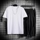 thumbnail image 3 of Trajes deportivos Top Camiseta de algodón para hombre Ropa básica para hombre Capris originales Marcas Pantalones elásticos de lujo Conjuntos 2024 Chándal de tendencia, 3 of 5