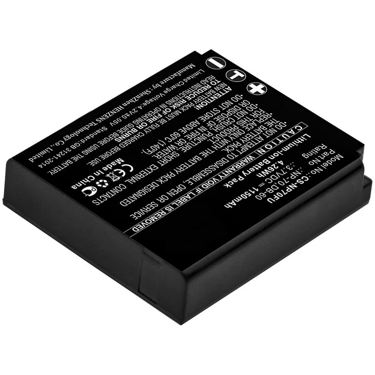 Battery-World Replacement FUJIFILM:NP-60 Rechargeable Li-Ion Battery