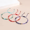 thumbnail image 4 of Nvzi Pulseras de cuentas de piedra hechas a mano para mujer, lindas cuentas de piedra de semilla, pulsera de cuerda ajustable, regalos de joyería de playa de verano, azul oscuro, 4 of 5