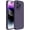 A-Dark Purple, variant on Designed for iPhone 14 Case ,[Upgraded Enhanced Camera Protection],Shockproof Liquid Silicone Case with Microfiber Lining, 6.1 inch,Hot Pink