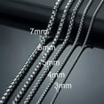 thumbnail image 2 of 2/3/4/5/7mm Fashion 316L Stainless Steel Rolo Link Chain Necklace for Women Men, 2 of 6