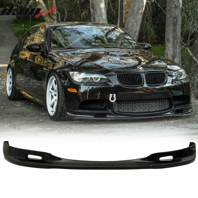 Fits 0813 BMW E92 E93 M3 3DStyle Front Bumper Lip Painted Jet Black