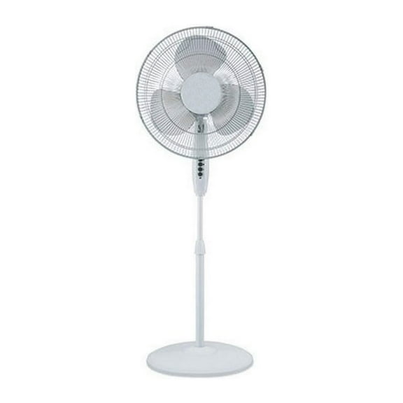 HomePoint 16-Inch 3 Speed Tilt Head Oscillating Pedestal Stand Fan, White
