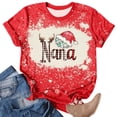 thumbnail image 2 of Navidad Tops de Mujer, Cuello Redondo Camiseta de Manga Corta con Estampado de Vacaciones, Blusa de Moda Casual, 2 of 4