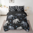 thumbnail image 2 of Castle Fairy Cartoon Elephants Bedding Comforter Set,Kawaii Animal King Bedding Sets, 2 of 8