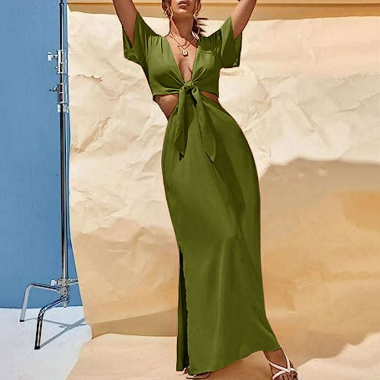 Front split shorts maxi dress best sale