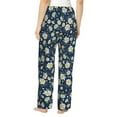 thumbnail image 3 of Pajama Pants Women, Daisy floral B Sweatpants Soft Sleep Lounge Pants, Casual PJ Bottoms Pants with Pockets, 3 of 5