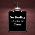 thumbnail image 2 of No Feeding Ducks or Geese BLACK Aluminum Composite Sign 15''x18'', 2 of 9