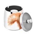 thumbnail image 2 of Squirrel Tree Wood Ashtray with Lid Smell Proof Cigarette Ashtray Stainless Steel Smokeless Ash Holder for Indoor Outdoor, 2 of 7