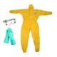 thumbnail image 2 of Mono de protección,Monos de protección química para hombres impermeables,Trajes cómodos con capucha Cremallera Cintura elástica,Mono con capucha de polipropileno para uso 3XL con guantes, 2 of 9