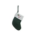 thumbnail image 4 of Edgergery Green 26 Letter Embroidered Knitted Christmas Stockings,7.8 Inches Mini Green Knitted Stocking with White Cuff Decorations,Fireplace Hanging Stockings for Xmas Party Decor, 4 of 5