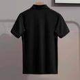 thumbnail image 7 of Zekutng Men's T-Shirts Striped Solid-Color Button-Down Short-Sleeve Shirt,Sizes M-3XL, 7 of 7