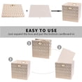 thumbnail image 1 of Posprica Storage Bins Storage Cubes 13 13 Fabric Drawers Organizer Basket Boxes Containers (13 13 13/4Pcs Cream/Gold Geometry Pattern), 1 of 5