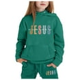 thumbnail image 4 of KidS Boys Jesus Loves You Sweatshirt Long Sleeve Warm Graphic Hoodies Loose Pullover and Jogger Sweatpants 2 Pcs Winter Clothes Little Girls Clothes 5-6 Years Cute&nbsp;Boys Girls&nbsp;Clothing, 4 of 6