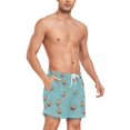 thumbnail image 4 of FORMRS Mens Swim Trunks Mesh Liner Quick Dry Casual Beach Board Shorts with Pockets, Sizes S-2XL, Cartoon Capybaras, 4 of 9