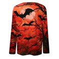 thumbnail image 5 of Suéter de manga larga con cuello redondo y estampado de Halloween informal a la moda para mujer, 5 of 5