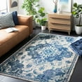 thumbnail image 2 of SAFAVIEH Madison Elinor Traditional Distressed Area Rug, Ivory/Blue, 5'3" x 7'6", 2 of 8