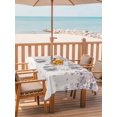 thumbnail image 2 of Outdoor Tablecloth with Umbrella Hole for Patio/Picnic/Party/Camping, Spring Floral Waterproof Table Cloth Rectangle Table Cover Washable, Pink Gray Cherry Blossom Flowers Beige (60"x 84"), 2 of 8