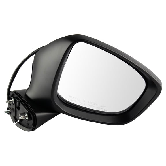 TRQ Passenger Side Power Heated Mirror Paint to Match Smooth Black Fits 2013-2015 Mazda CX-5 MA1321176