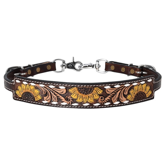 24-27 In Hilason Horse Leather Wither Strap Dark Brown