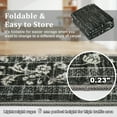 thumbnail image 7 of Hasoo Modern Washable Indoor Carpet 2' x 6' Black Area Rug for Living Room Geometric Border Floral Pattern Non-slip polyester Room Decor Rug, 7 of 7