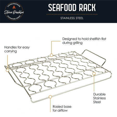 Steven Raichlen Stainless Seafood Rack, Silver