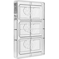 thumbnail image 5 of Greyas CM 3849 Louis Amado Clear Polycarbonate Chocolate Mold Candy Mould with 3 Breaking-Heart Rectangular-Tablet Cavities, Each 70mm x 140mm x 8.25mm High, 5 of 6