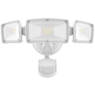 Heathco HZ-5597-WH 100W White DualBrite 2-Level Motion Activated Flood ...
