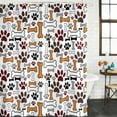 thumbnail image 2 of Dog Claws Bathroom Shower Curtains with 12 Hooks Polyester Waterproof Shower Curtain for Stalls and Bathtubs Pet Cat Cartoon Cute Animal Bone Pawprints Decorative Bathroom Curtain 36x72 Inches, 2 of 9