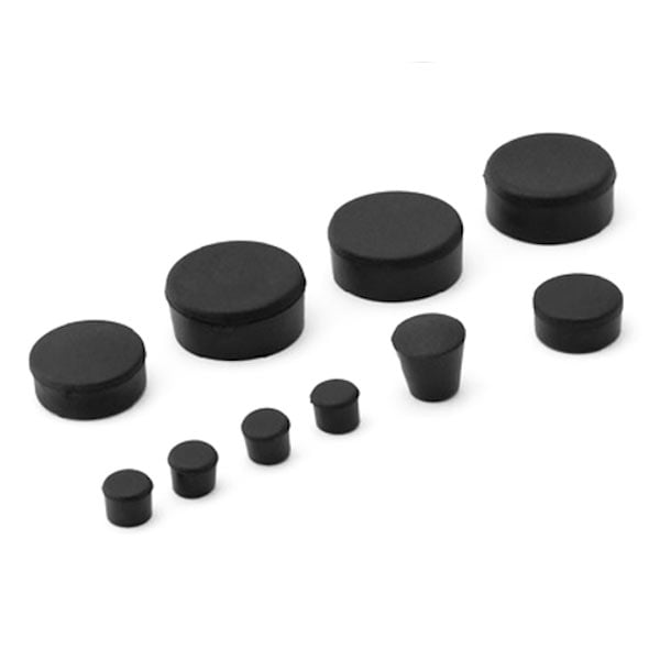 Krator Black Rubber Motorcycle Frame Fairings Plugs Set Compatible with 2009 Suzuki GSXR 750 